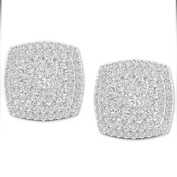 Diamond Halo Cushion-Cut Earrings (1/2 ct. tw.) - Picture 6 of 9